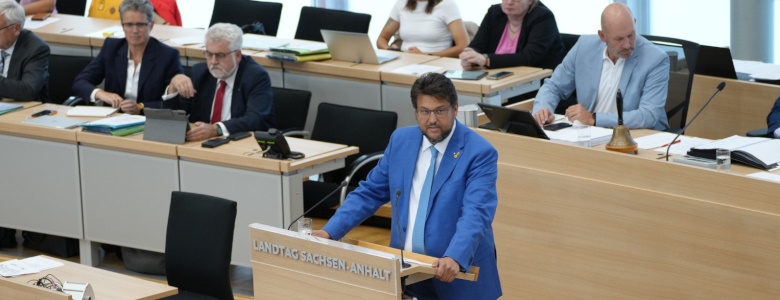 Tobias Krull bei einer Rede im Landtag von Sachsen-Anhalt