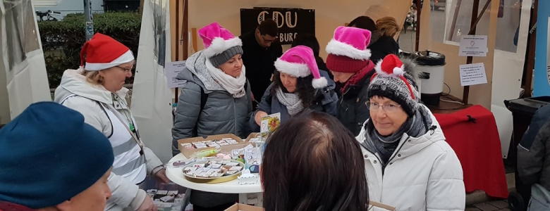 CDU Stand beim Stadtfelder Weihnachtsspektakel